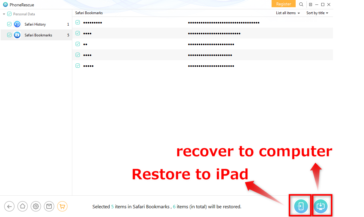 Recover Deleted Safari History from iCloud Backup on iPad - Step 3