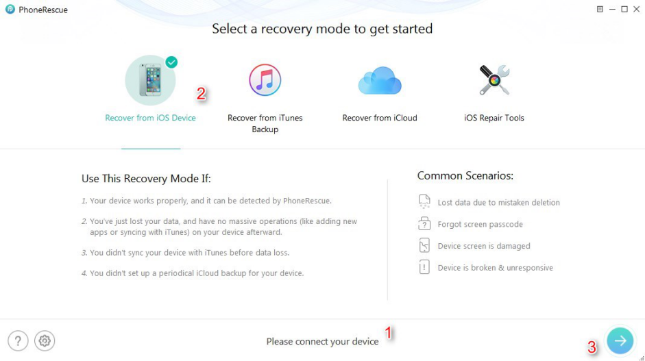 How to Recover Deleted History on iPad – Step 1