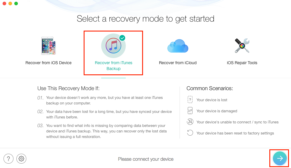 How to Recover Deleted Photos from iPhone 7 – Step 3