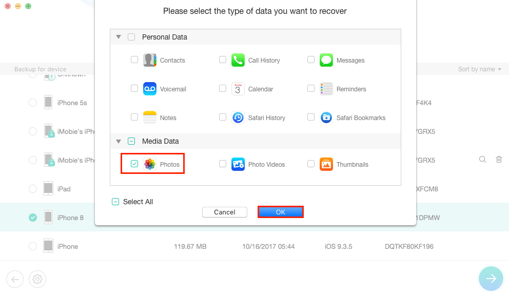 How to Recover Deleted Photos from iPhone 7 – Step 3