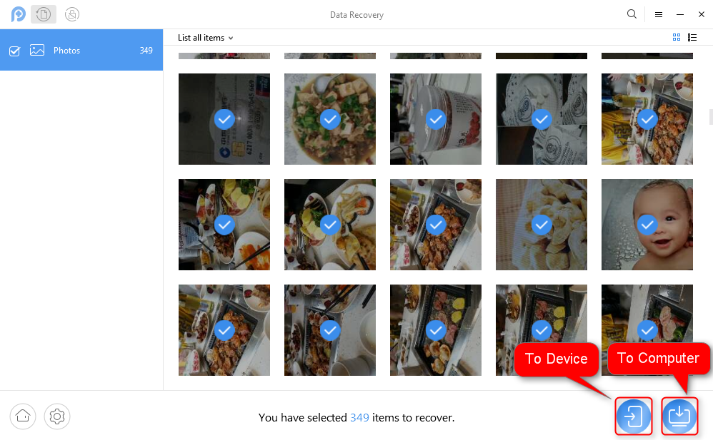 How to Recover Deleted Picture from Android Phone with PhoneRescue - Step 2