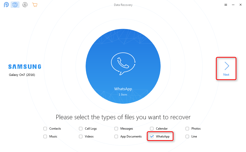 How to Recover Deleted WhatsApp Pictures on Android Phone - Step 1