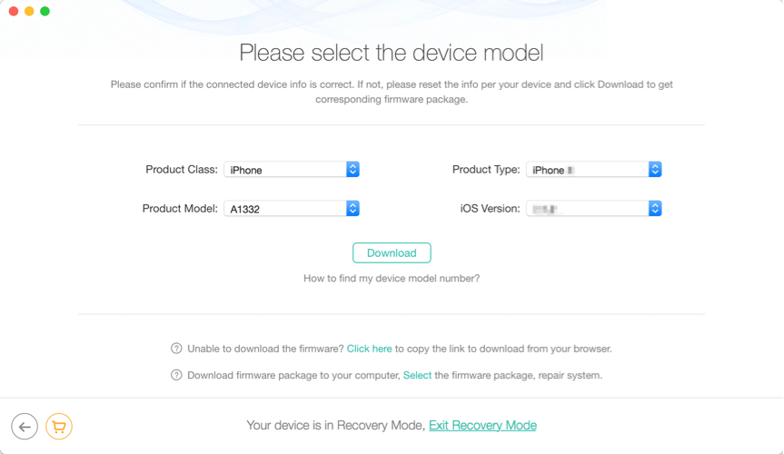 How to Reset/Erase iPhone without iCloud Password – Step 4