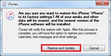 Restore and Update if There is Available One