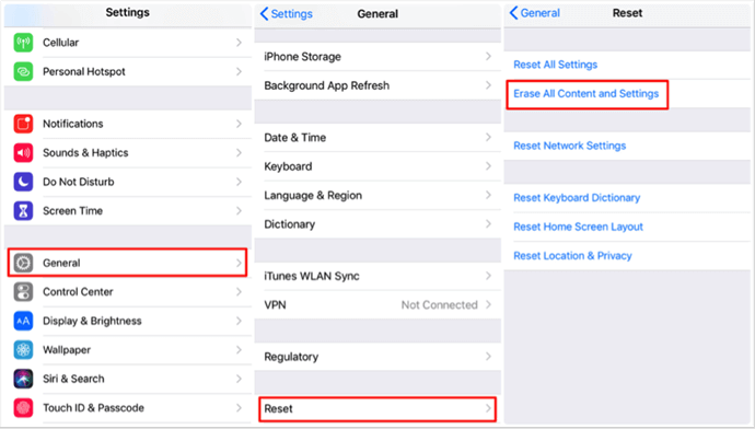 How to Restore iPhone/iPad without Computer via Settings