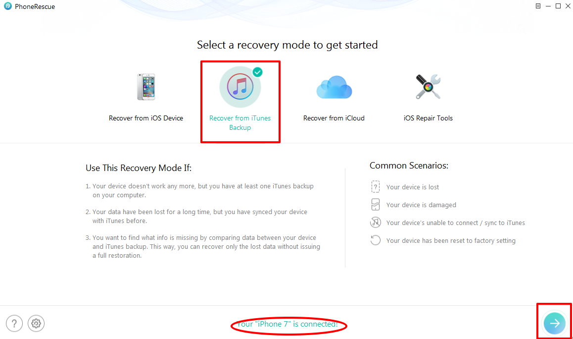 Device is lost. IBOYSOFT data Recovery. Remove devices ITUNES. No data found. Recover the restarts download.