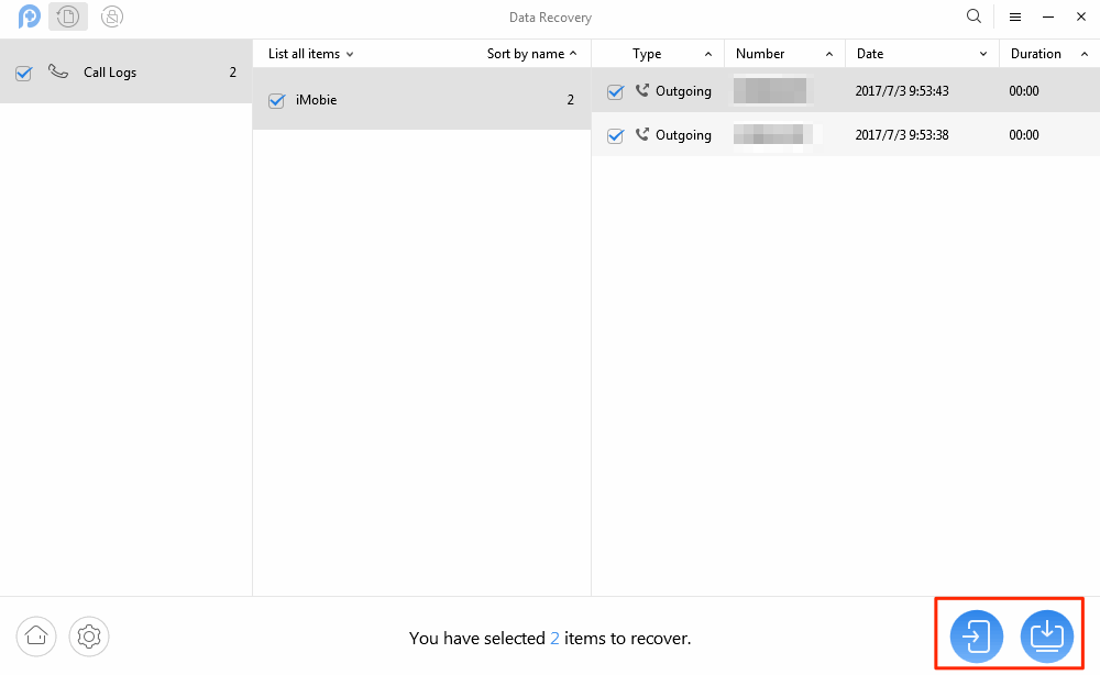 How to Recover Deleted Phone Calls from Android – Step 3