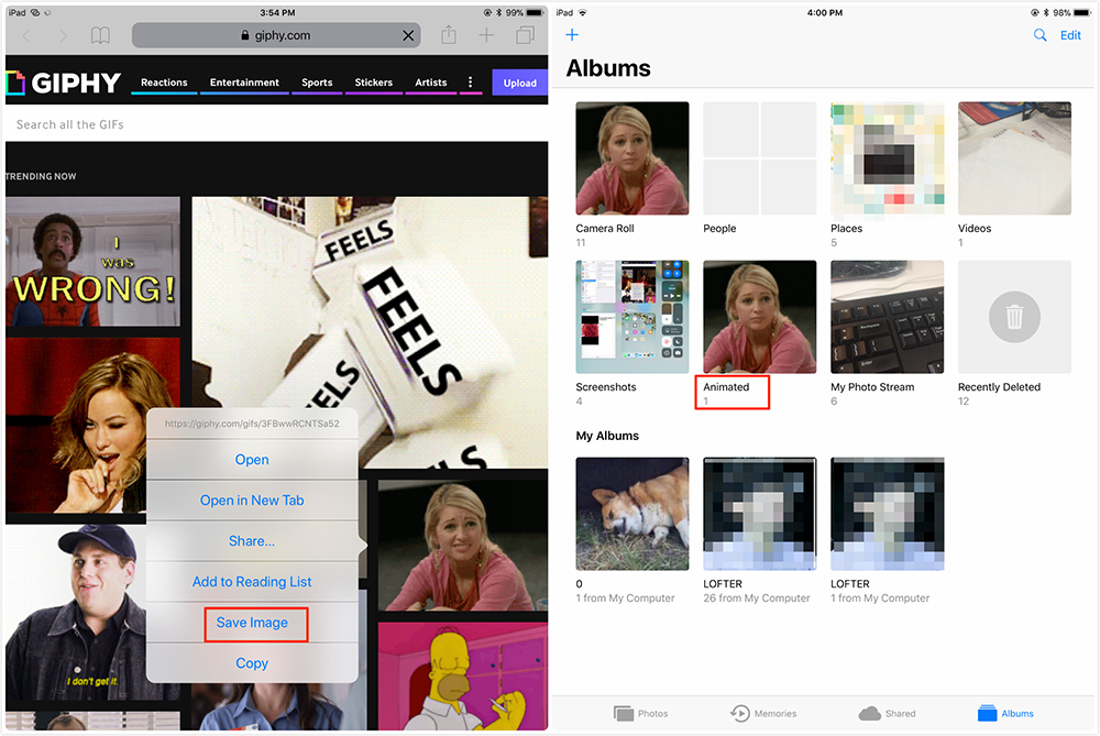 How to Save and View GIFs in iOS 11 on iPhone/iPad – Step 2