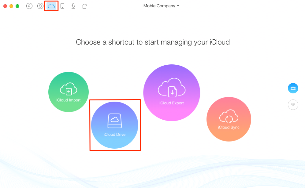 How to Backup Files to iCloud via AnyTrans – Step 1