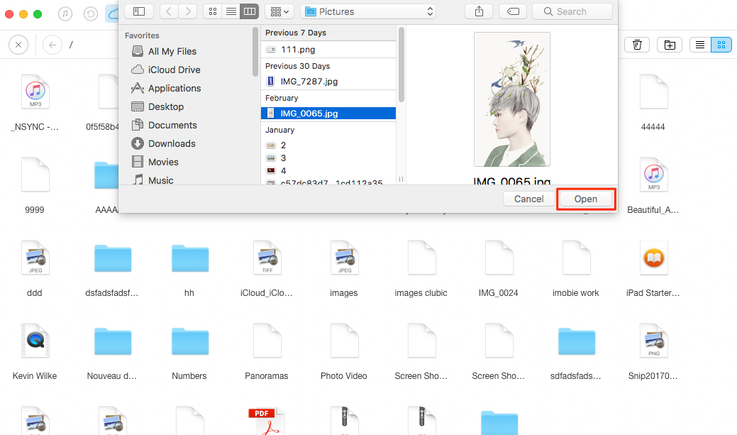 Saving Files to iCloud via AnyTrans – Step 2