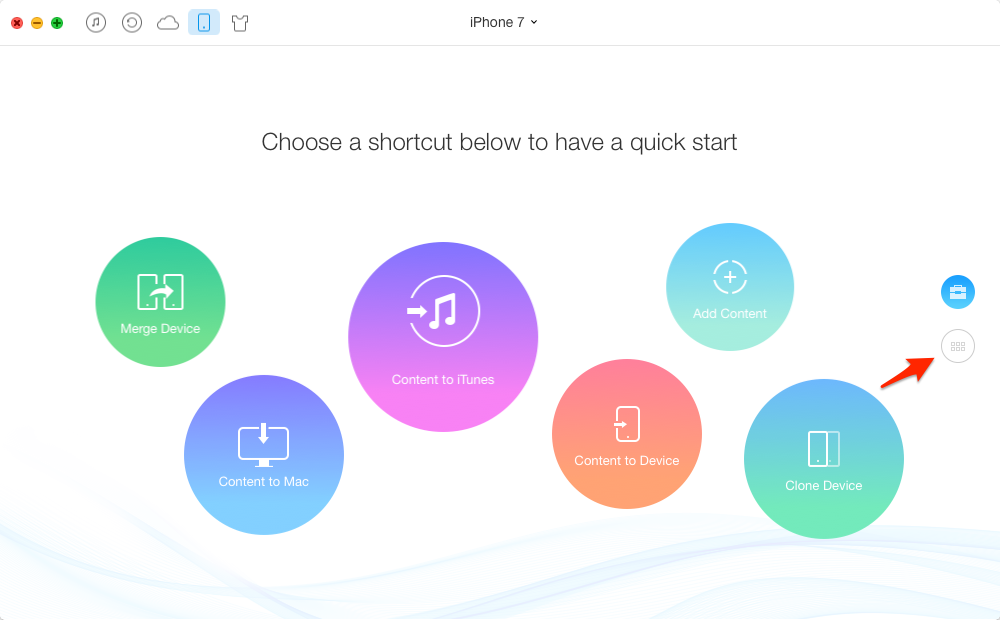 Save iPhone Text Messages to Computer with AnyTrans – Step 1