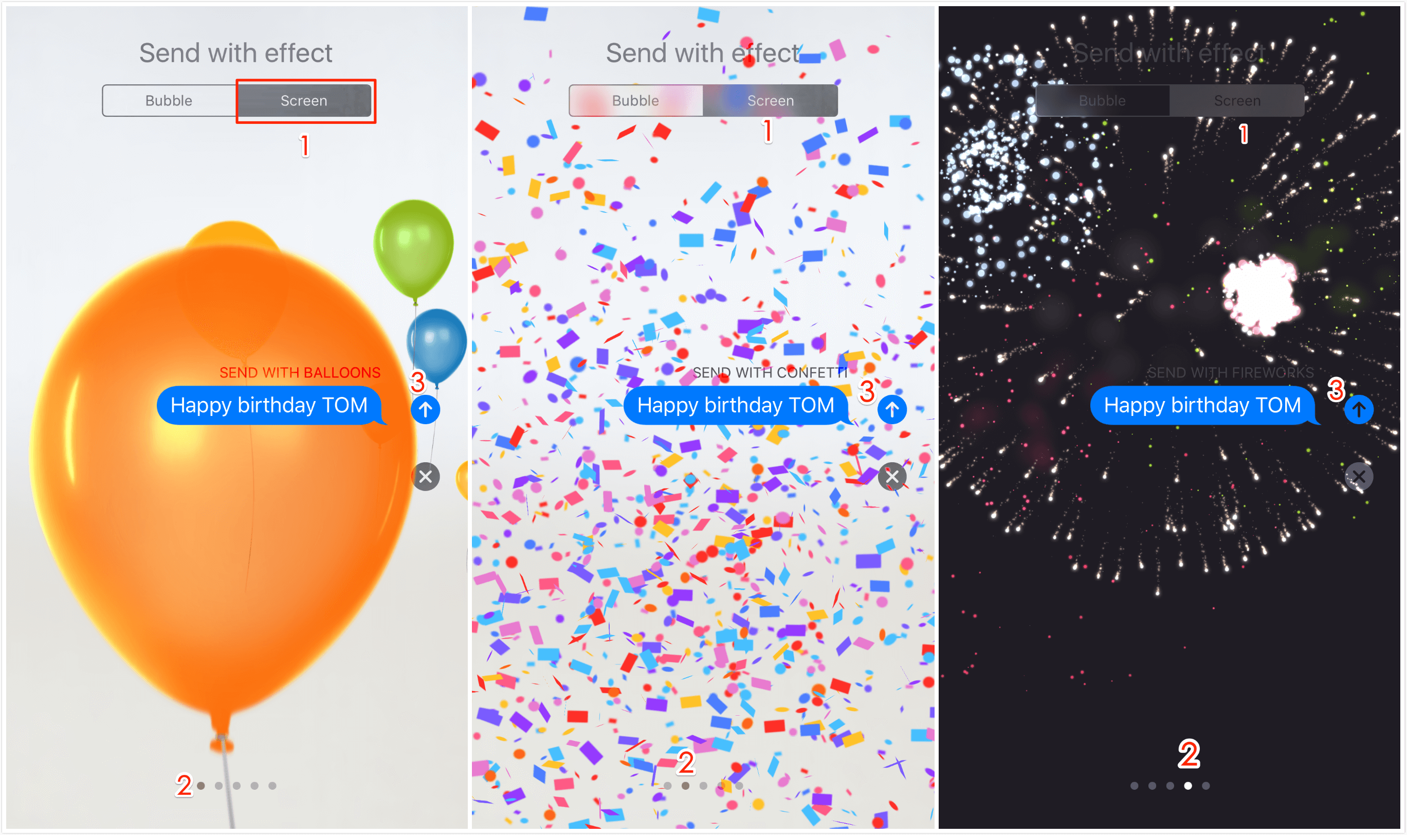 How to Send Confetti in iMessage on iOS 10/iOS 10.1/iOS 10.2