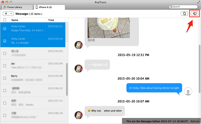 Get iMessages/Text Messages to Computer with AnyTrans