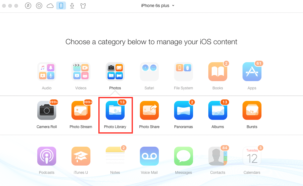 How to Send Photos from iPhone to Mac in An Easier Way – Step 2