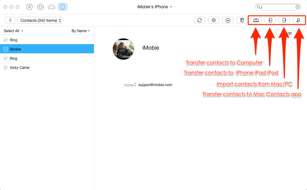 How to Share Contact on iPhone with AnyTrans