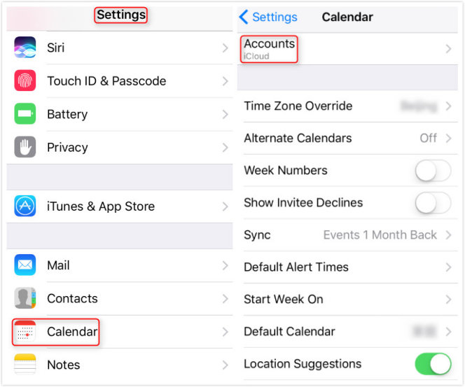 How to Share Exchange Calendar with iCloud - Step 1