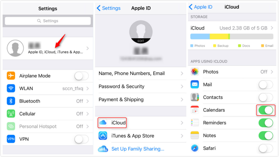 add icloud calendar to outlook private