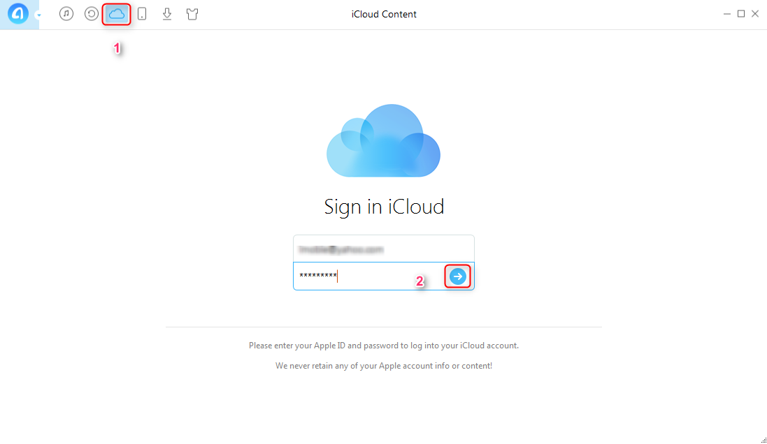 How to Download Calendar from iCloud Backup Easily - Step 1