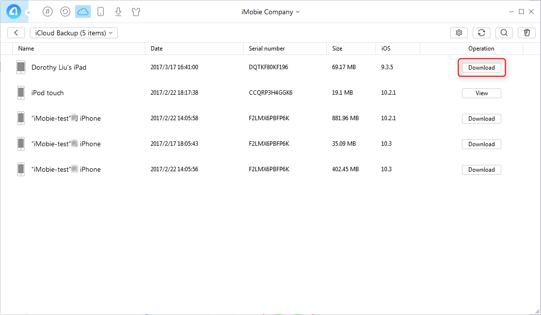 How to Export iCloud Backup to Computer - Step 3