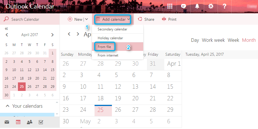 Share iCloud Calendar with Outlook by .iCS File - Step 3