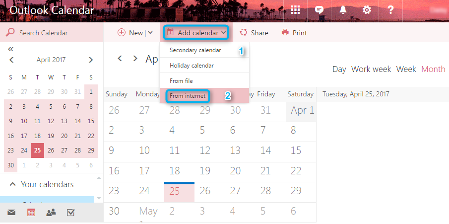Share iCloud Calendar with Outlook by URL - Step 2