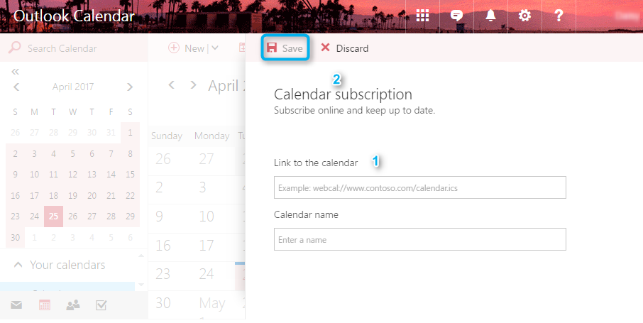 Share iCloud Calendar with Outlook by URL - Step 3