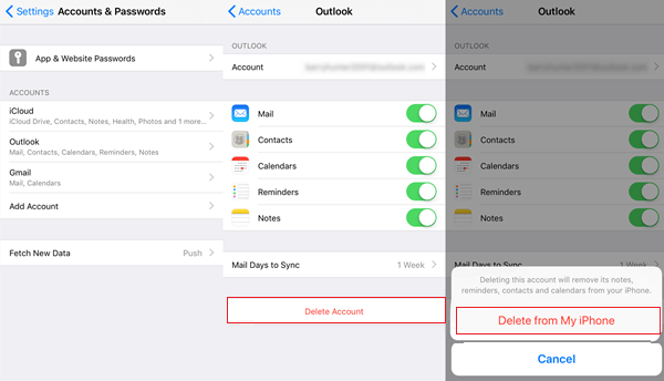 how to find mail password on iphone