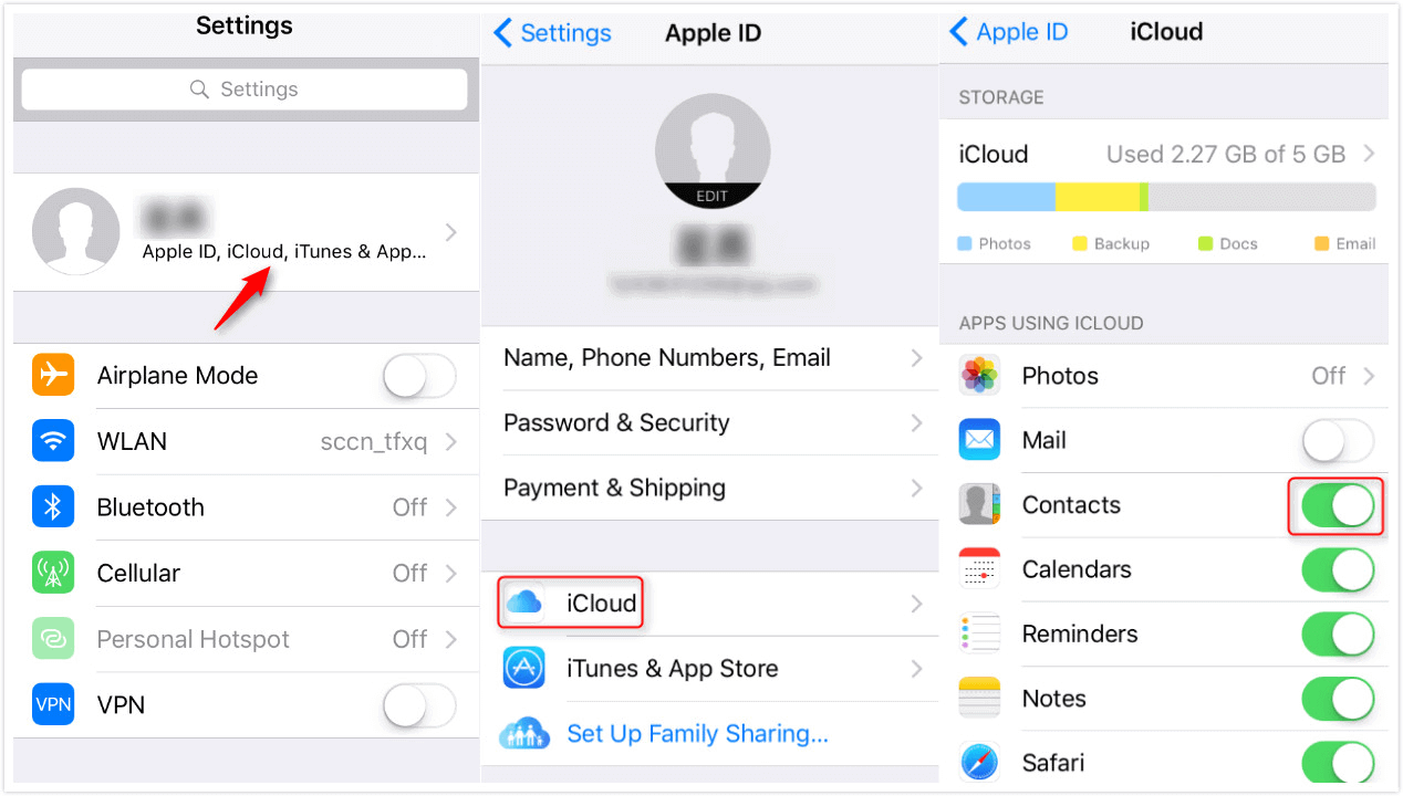 How to Sync Exchange Contacts with iCloud - Step 4