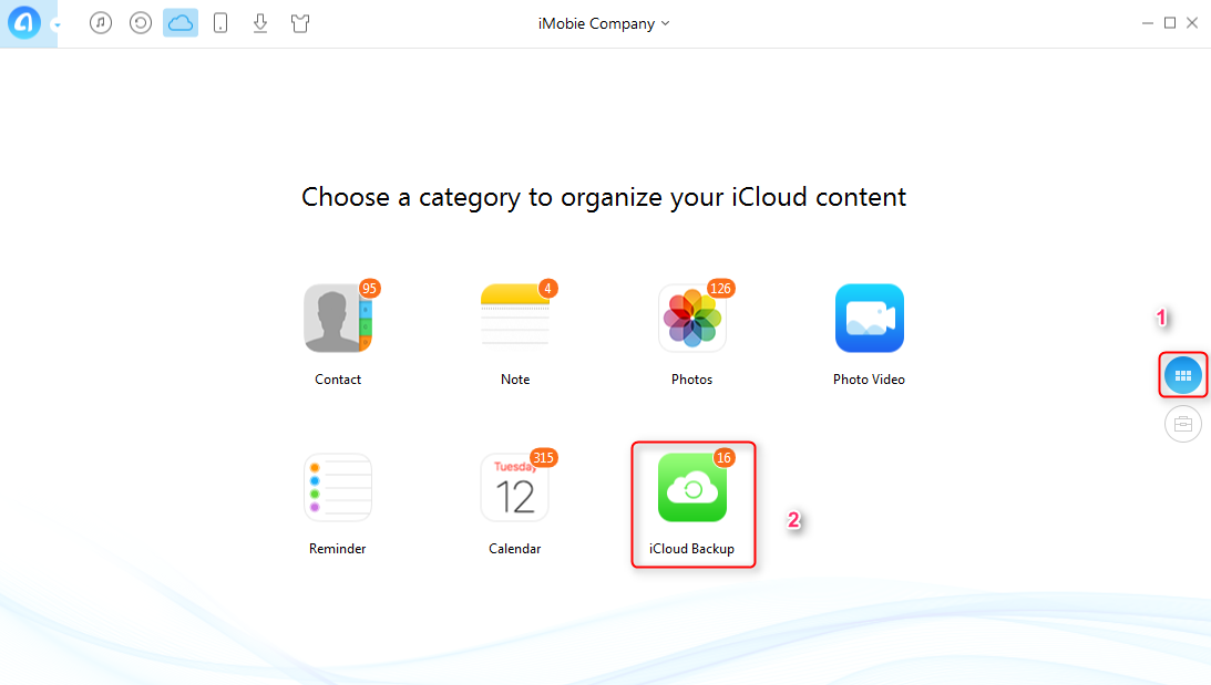 How to Extract Contacts from iCloud Backup - Step 2