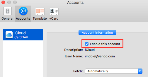 How to Sync Hotmail Contacts to iCloud on Mac – Step 2