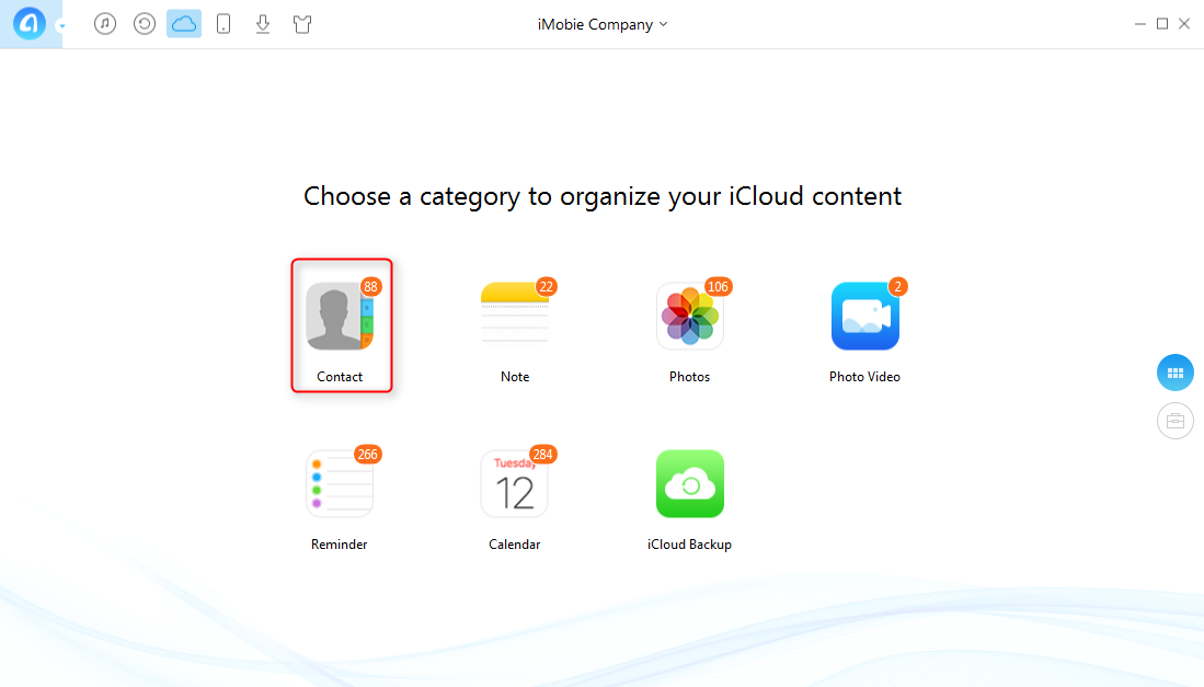 How to Transfer iCloud Contacts to Another iCloud Account - Step 2