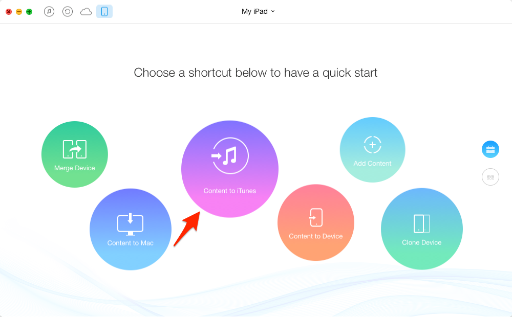 How to Sync iPad to iTunes with AnyTrans – Step 1
