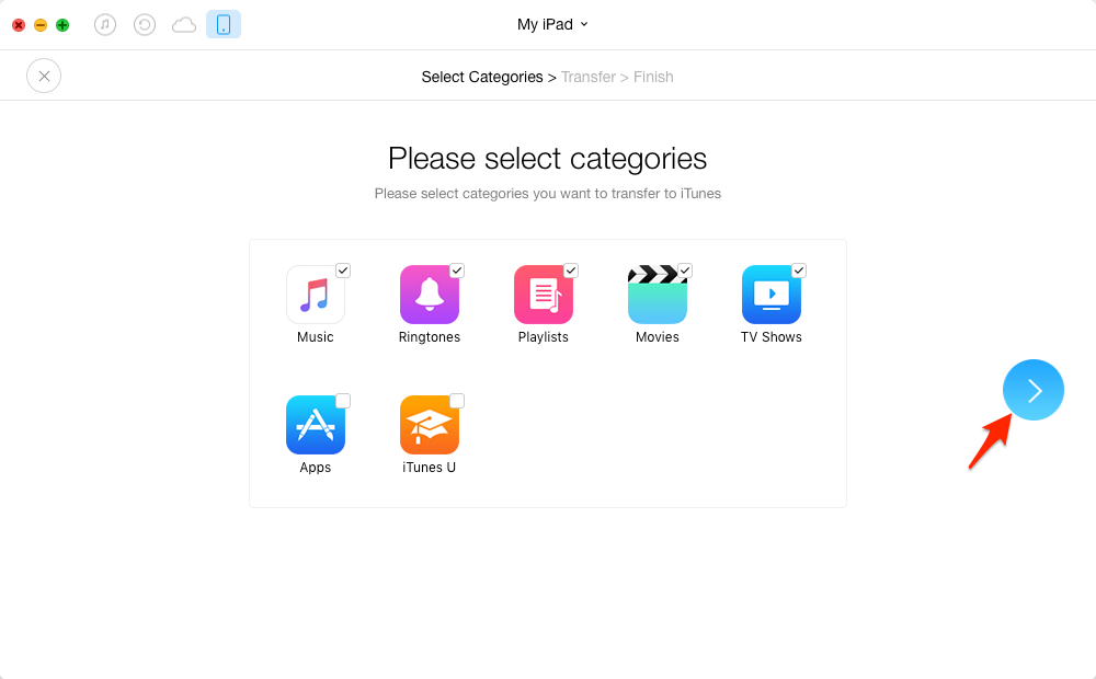 How to Sync iPad to iTunes with AnyTrans – Step 2