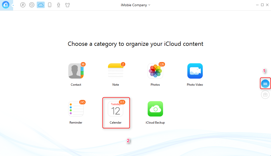 How to Get Calendar from iCloud - Step 2