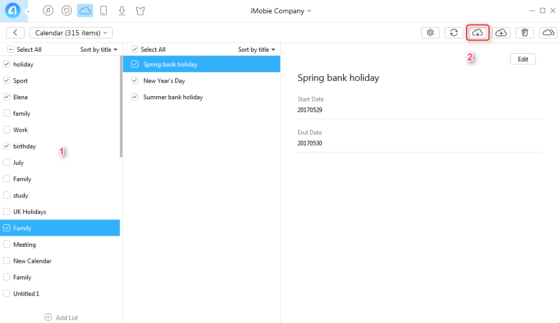 How to Get Calendar from iCloud - Step 3