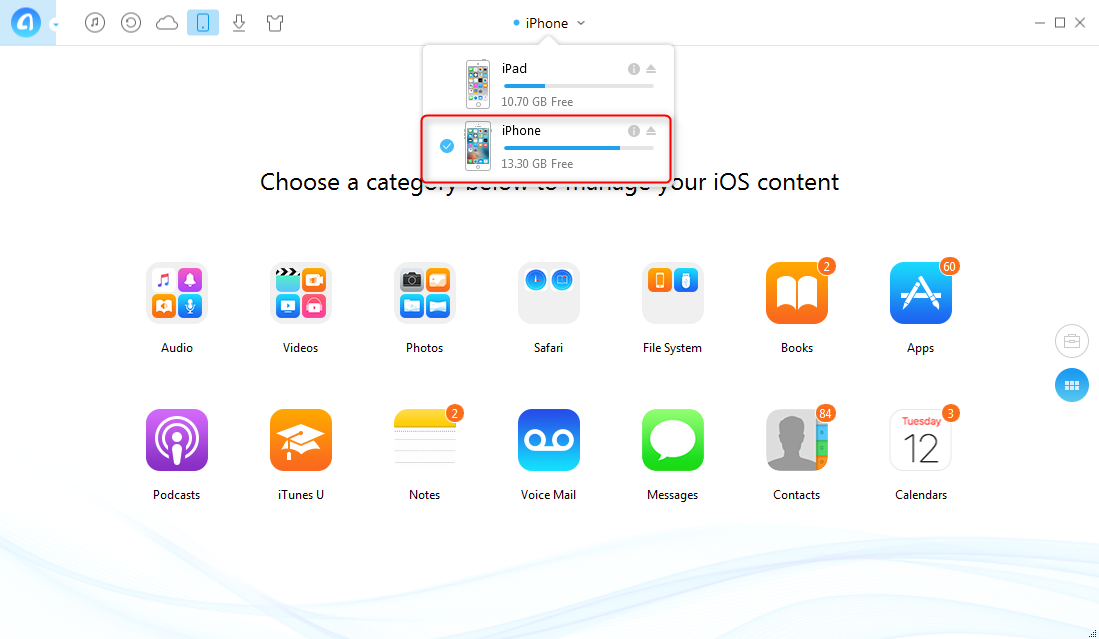 How to Sync Photos from iPhone to iPad As I Want to - Step 1