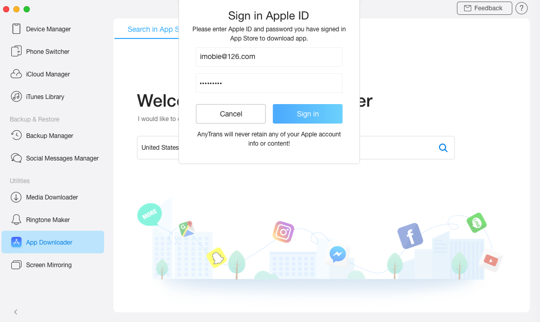 Sign-in with an Apple account