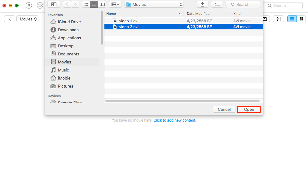 How to Transfer AVI to iPad without iTunes – Step 3