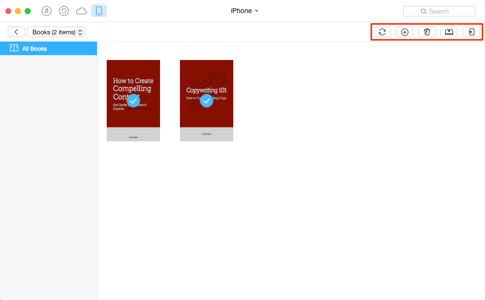 How to Transfer Books from iPhone to Computer – Step 3
