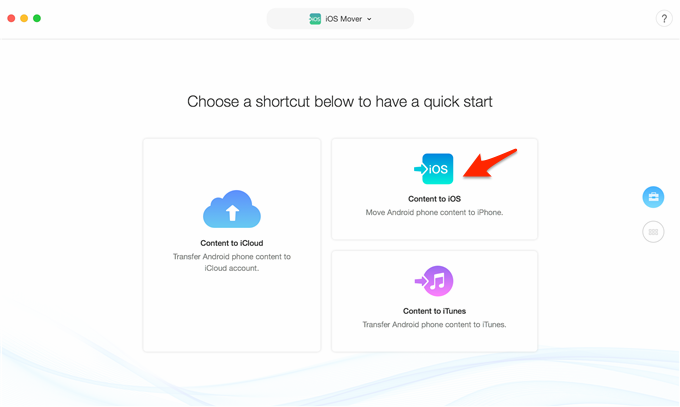 Transfer All Contacts from Android to iPad/iPad Mini - Step 1