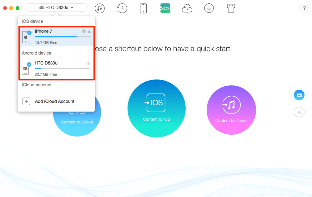 How to Transfer Contacts from HTC to iPhone – Step 1