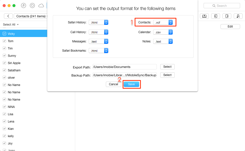 Transfer Contacts from iPhone 7 to Computer with AnyTrans – Step 2