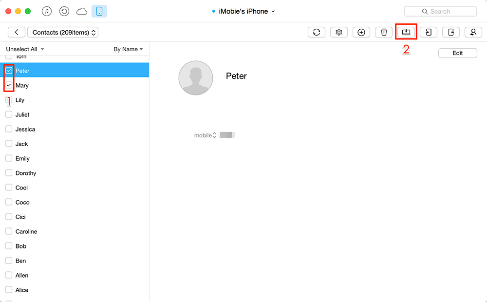 How to Transfer Contacts from iPhone to Laptop – Step 3