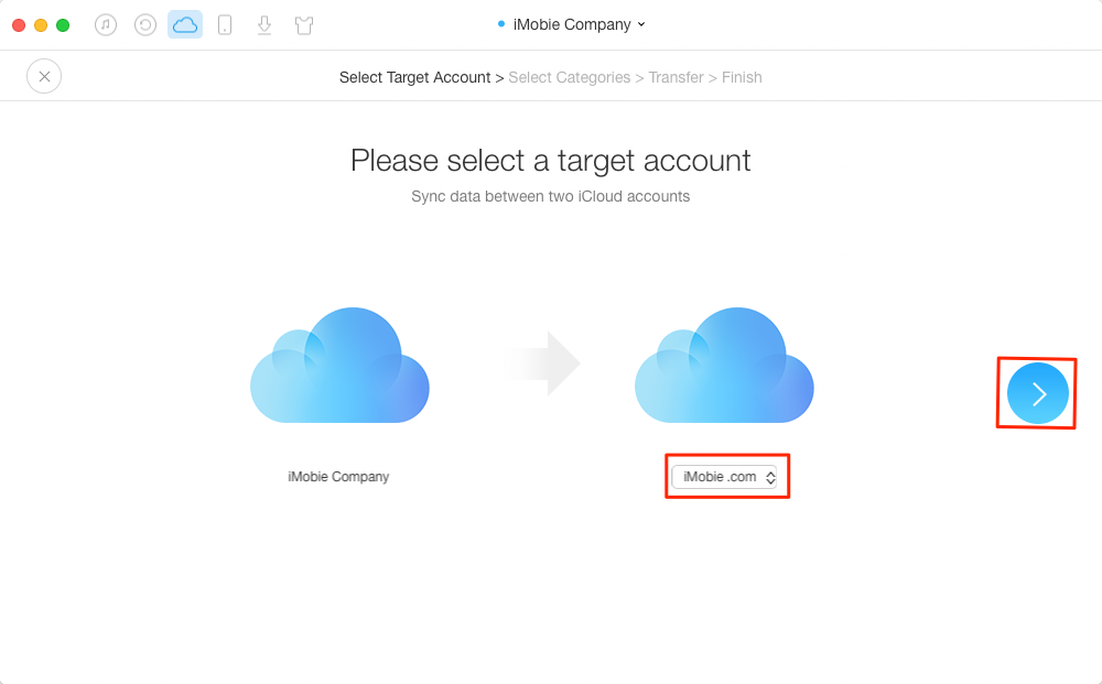 How to Transfer Data from iCloud to iCloud – Step 3