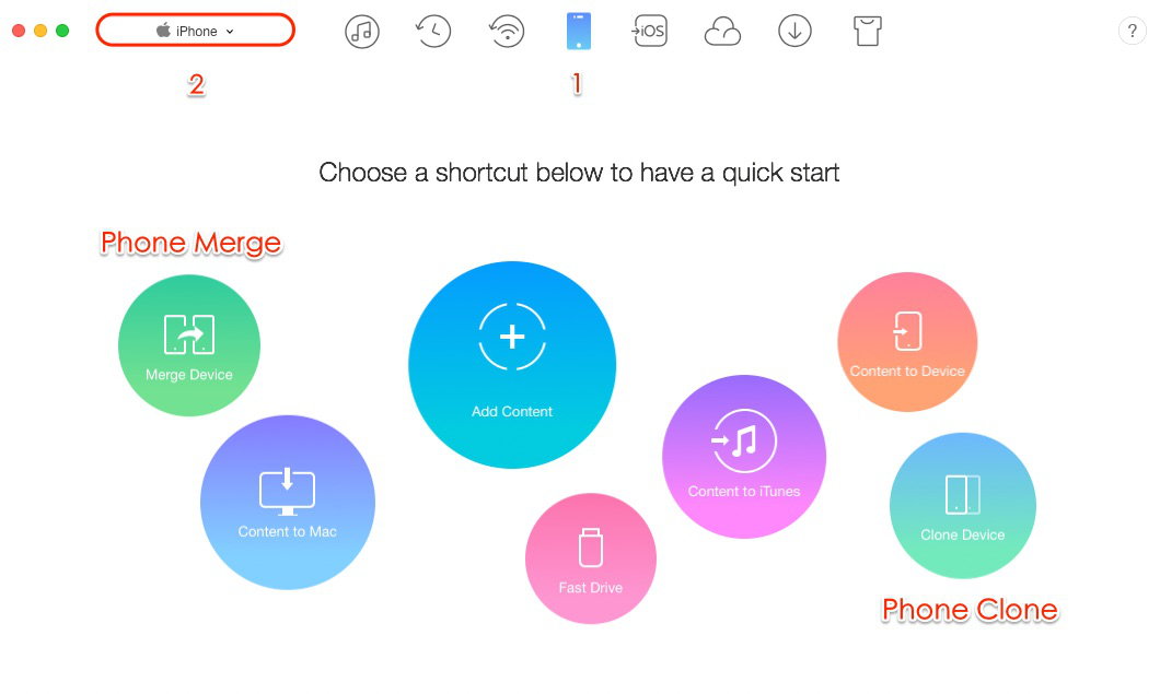 How to Transfer Data from iPhone 5s/6/6s/7 to iPhone 8/X At Once – Step 1