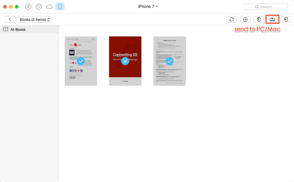 Transfer Files from iPhone 7 to Computer Selectively with AnyTrans