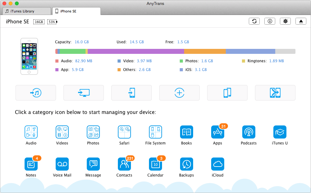 iPhone to Mac Transfer – AnyTrans
