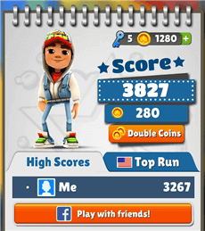 Subway Surfers with Facebook to Transfer Data to iPhone