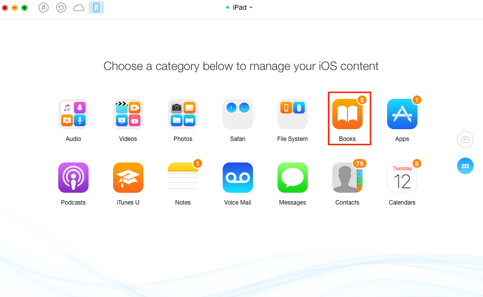 How to Transfer iBooks from iPad to iPhone 7/7 Plus – Step 2