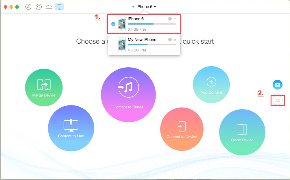 How to Transfer iBooks from iPhone to iPhone 7/7 Plus – Step 1
